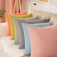 thumbnail image 3 of Nvzi 2 fundas de almohada de lino liso, fundas de almohada sencillas de color puro, que combinan con cualquier cama, 15,75 x 23,62 pulgadas (café claro), 3 of 5