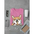 thumbnail image 3 of Corgi Eating Ramen T-Shirt Men -Image by Shutterstock, Male 4X-Large, 3 of 4