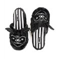 thumbnail image 2 of Furry Bat Slippers Halloween Black Bat Indoor Furry Flat Slippers, 2 of 4
