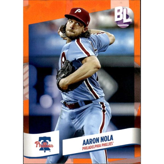 Collectible 2024 TOPPS BIG LEAGUE ELECTRIC ORANGE #161 AARON NOLA PHILADELPHIA PHILLIES