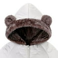 thumbnail image 5 of CAICJ98 Outerwear Romper Coat Warm Infant Baby Jacket Snowsuit Boys Girls Hooded Jumpsuit Toddler Winter Coat Boy Girl (White,10-18 Months), 5 of 7