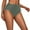 Army Green, variant on Swim Bottoms for Women Under $10 Free Shipping Solid Color High Waisted Sexy Drawstring Pleated Swimsuit