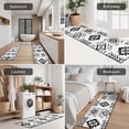 thumbnail image 5 of Black Geometric Triangle Diamond Pattern Kitchen Rugs Sets Of 3,Kitchen Runner Rugs Non Skid Washable,Decorative Kitchen Floor Mats for Kitchen,Sink,Laundry,17"x30"+ 17"x47" + 17"x59", 5 of 6