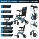 thumbnail image 5 of QinaQin Silla de ruedas plegable portátil para viaje, con freno de mano, diseño ultraligero y fácil de transportar, ideal para adultos mayores y niños en uso diario o traslados, 5 of 9