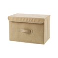 thumbnail image 3 of UKAP Contenedores de almacenamiento de tela para el hogar plegables con tapas de manijas Caja plegable Organizador de contenedores de lino, 3 of 4