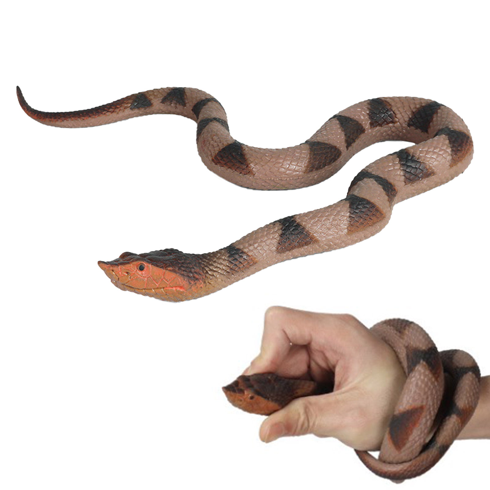 Realistic Manmade Soft Rubber Animal Fake Snake Garden Props Joke Prank Kid Toys 