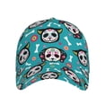 thumbnail image 2 of Naloa Original Classic Low Profile Hat Men Women Baseball Cap Dad Hat Adjustable Unconstructed Skull Cat Print Cap, 2 of 9
