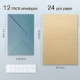 thumbnail image 3 of Premium Velvet-Touch Stationery Set with Unique Design Colors - Best Paper and Elegant 4x6 Envelopes (24 Writing Sheets + 12 Envelopes) for Love Letters and Party Invitations, 3 of 7
