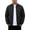 Black, variant on Mens Bomber Jackets Diamond Quilted Fall Winter Rib Varsity Lightweight Coat Fleece Lined Warm Padded OutwearNavy S