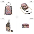 thumbnail image 3 of FORMRS Crossbody Bag for Women Quilted Travel Shoulder Cell Phone Purse with Chain Strap Handbag, Pink Shimmering Pattern, 3 of 7