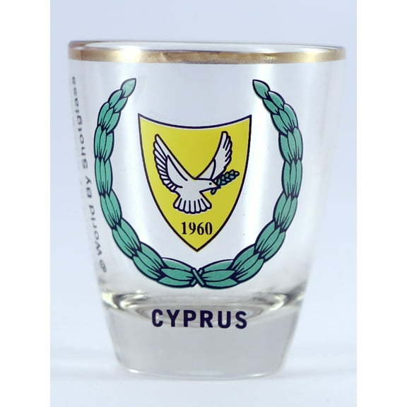Cyprus Coat Of Arms Shot Glass