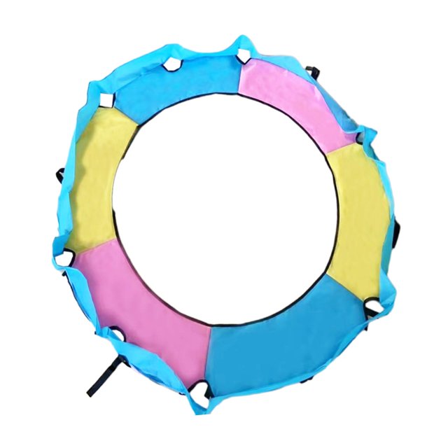 pitrice Housse de Ressort de Trampoline Résistante aux Déchirures, Épaisse, Cadre Rond, Coussinet Résistant à l'Eau 1,5 m Jaune Bleu Rose 1,4 m