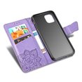 thumbnail image 6 of iPhone 12 Pro Max Case, Mantto Bling Diamond PU Leather Flip Wallet Case Hand Strap Butterfly Embossed Protective Flip Stand Card Holder Magnetic Cover for Apple iPhone 12 Pro Max, Lightpurple, 6 of 9
