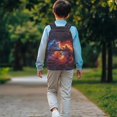 thumbnail image 3 of HUIACONG Galaxy Wolf Print School Backpack for Boys & Girls Ages 6-18 Large Capacity Water Resistant Book Bag for Elementary Middle High School Back to School Gift Daily Use Travel, 3 of 7