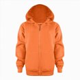 thumbnail image 5 of TOWED22 Hoodies for Teen Girls Boys Baggy Zip Up Classic Hooded Sweatshirts Casual Solid Long Sleeve Jacket with Pockets(Orange,18-24 M), 5 of 5