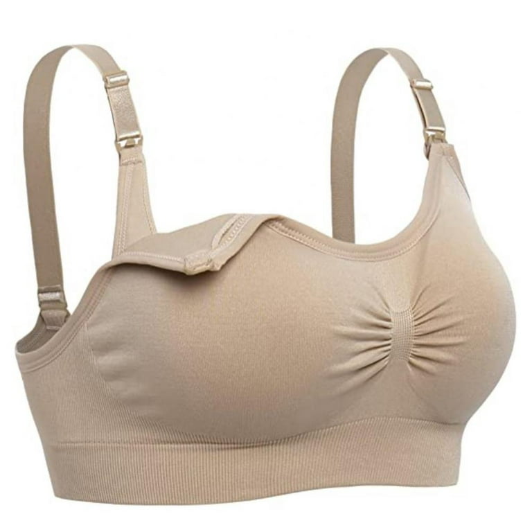 Nursing Bras Plus Size Solid Color Wirefree Maternity Women