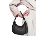 thumbnail image 2 of Gustave Crossbody Shoulder Bag for Women PU Leather Crescent Bag Trendy Tote Underarm Bag Satchel Handbag Purses with 2 Adjustable Straps - Black, 2 of 10