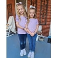 thumbnail image 3 of Arshiner Girls Puff Short Sleeve Shirts Summer Ribbed Knit Crewneck T Shirt Tops Tee Blouse, 3 of 6