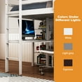 thumbnail image 6 of FSTAR Full Loft Bed Wood Frame Desk with Shelves and Under-Bed Desk White, 6 of 6