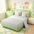 thumbnail image 3 of meiyoeat Soft Floral 7-Piece Twin Bedding For Girls,Pastel Print Bedding Comforter Set,Pink Green Cream,Light Gray Reversible, 3 of 7