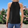 thumbnail image 5 of Camisola Lentejuelas Señoras Halter Tops Color sólido Chaleco de verano Estilo retro Ropa diaria (Negro XL) Cgtredaw Para estrenar, 5 of 5