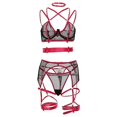 thumbnail image 2 of Gibobby Lencería sexy para mujer Conjunto de Liguero con Sujetador de Encaje, Lencería Elegante y Exquisita para Mujer para Noche de Bodas, Luna de Miel y Más(Rosa caliente, G), 2 of 5