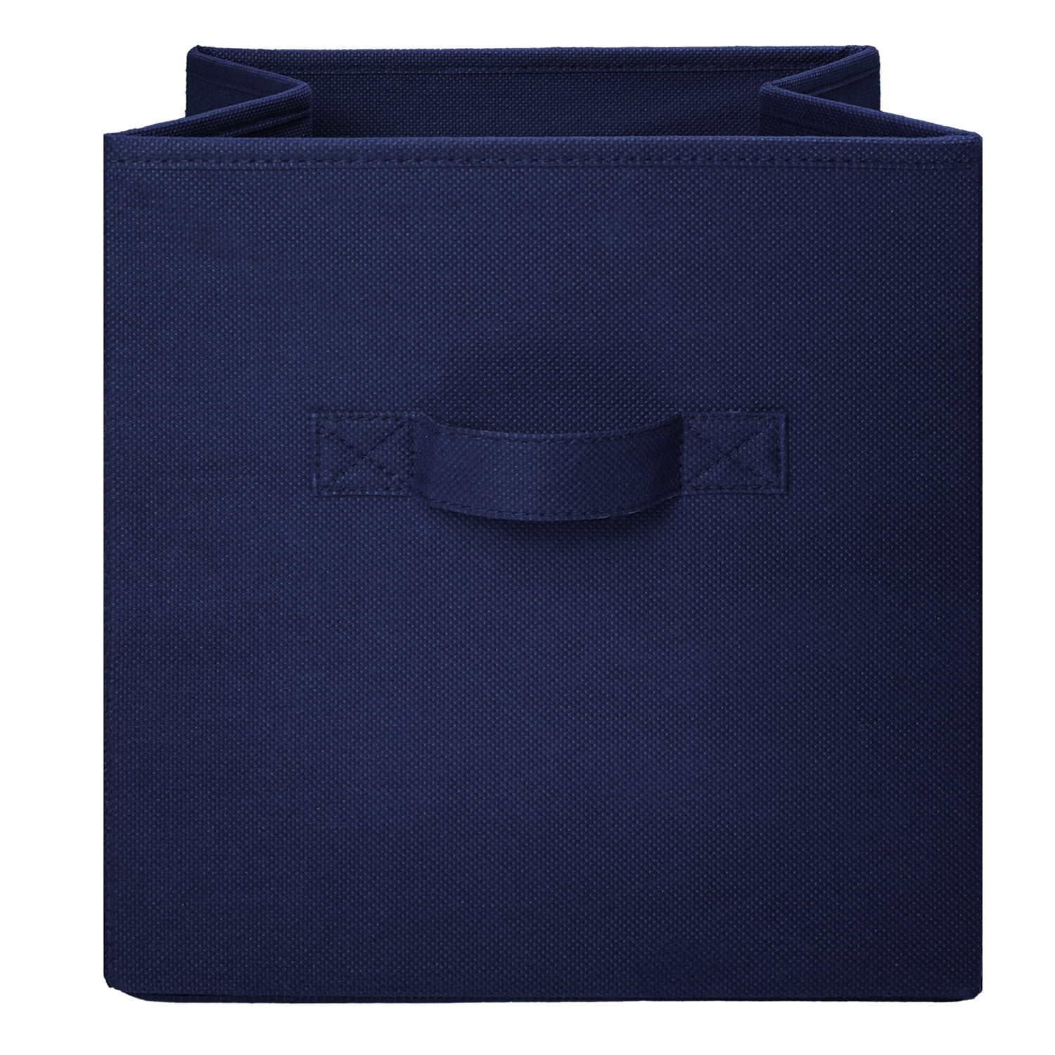 Mainstays Collegiate Collapsible Fabric Bins 10.5X10.5,Blue Sapphire, 4 Pack