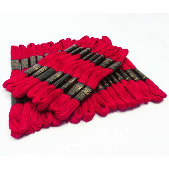 Red Embroidery Floss, 25 Skeins