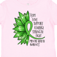 thumbnail image 4 of Inktastic Mental Health Awareness Green Sunflower Ribbon Boys or Girls Toddler T-Shirt, 4 of 5