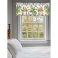 thumbnail image 3 of Tropical Gnome Valances for Windows, Rod Pocket Kitchen Valance Curtains - Soft & Washable Small Window Treatment for Living Room,&nbsp;Bathroom, Summer Leaf Floral, 54x18inch, 3 of 9
