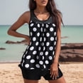 thumbnail image 3 of Women Swimsuits Two Piece Dot Printed Tank Top with Boyshorts Sling Beachwear Black Womens Bathing Suits XXXL, 3 of 5