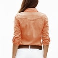 thumbnail image 3 of Faux Denim Shirt Women Chambray Jean Western Shirts Long Sleeve Button Down Tops, 2XL, 3 of 4