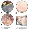 thumbnail image 3 of Designart "Tender Liquid Ink Art in Grey and Pink II" Fractals Metal Wall Decor, 3 of 5
