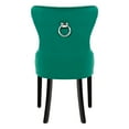 thumbnail image 6 of WestinTrends Wordford Velvet Dining Chairs Set of 4, Modern Wingback Upholstered Button Tufted Kitchen Dining Room Chairs with Solid Wood Legs and Pull Ring, Green, 6 of 11