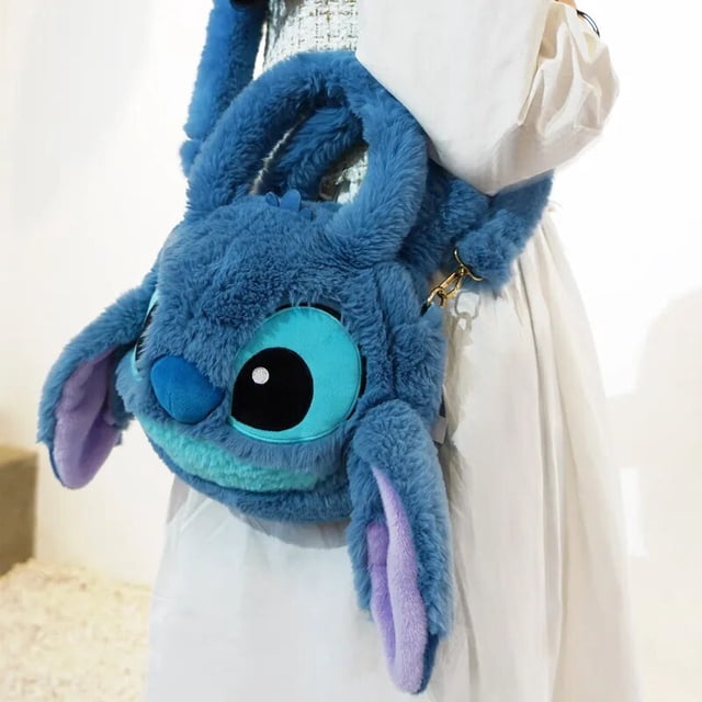 Disney-Bolso de peluche Kawaii de Lilo y Stitch, bolsa de hombro de juguete de peluche, cartera, regalo de cumpleaños y Navidad