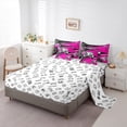 thumbnail image 6 of Feelyou Video Games Console Bedding Comforter Set 7pcs, Pink Cartoon Gamepad King Bedding Sets, Game Controller Reversible Bed Sheets, Luxury Bedroom Decor, 6 of 9