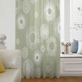 thumbnail image 6 of Geometric Sheer Curtains 84 Inches Long, Abstract Sage Green White Boho Circle Dot Light Filering Curtains, Breathable Simi Curtain Privacy Drapes for Living Room Bedroom Lightweight Window Treatment, 6 of 9