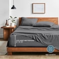 thumbnail image 6 of Bare Home Washed Sheet Set - Premium 1800 Collection - Deep Pocket - 3 Piece - Twin XL, Gray, 6 of 8
