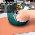 thumbnail image 5 of Placemats, Vinyl Woven Place Mats for Kitchen Table Indoor/Outdoor, Washable Wipeable Dining Orange Placemats Set of 4, 12x18 Inch, 5 of 7