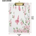 thumbnail image 2 of FMSHPON Spring Pink Butterfly Clipboard Hardboard Wood Nursing Clip Board and Pull for Standard A4 Letter 13x9 inches, 2 of 7