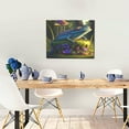 thumbnail image 5 of Gukieu Cute Blue Frog Print Canvas Decorative Hanging Painting, Waterproof Art Wall Decoration with Frame, Suitable for Living Room, Bedroom, 5 of 6