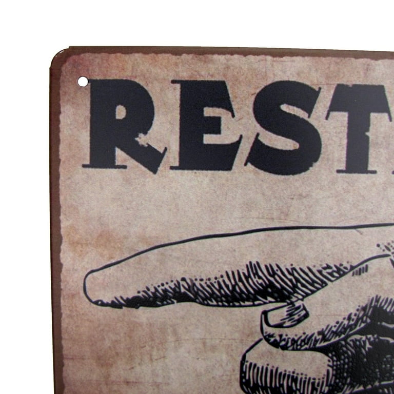 Vintage Finger Point Arrow Restrooms Sign Restaurant Bar Pub Bathroom Wall Decor Vintage Finger Point Arrow Restrooms Sign Restaurant Bar Pub Bathroom Wall Decor