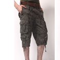 thumbnail image 4 of SWSMCLT Men's Cotton Cargo Shorts Printed Summer Casual Cropped Work Utility Capri Pants Designer Fashion Belted Army Green 38, 4 of 4