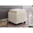 thumbnail image 3 of 18-Inch Wide Square Ottoman with Lift Lid Storage | Ideal for Living Room Coffee Breaks and Bedroom Relaxation, 3 of 5