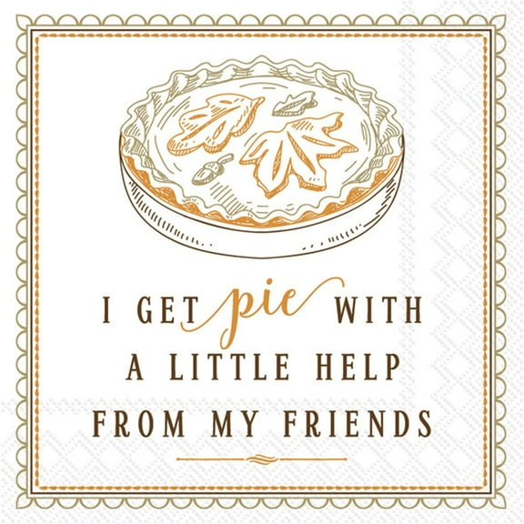 Boston International - 3-Ply 5" Cocktail Napkins 20 Count - I Get Pie