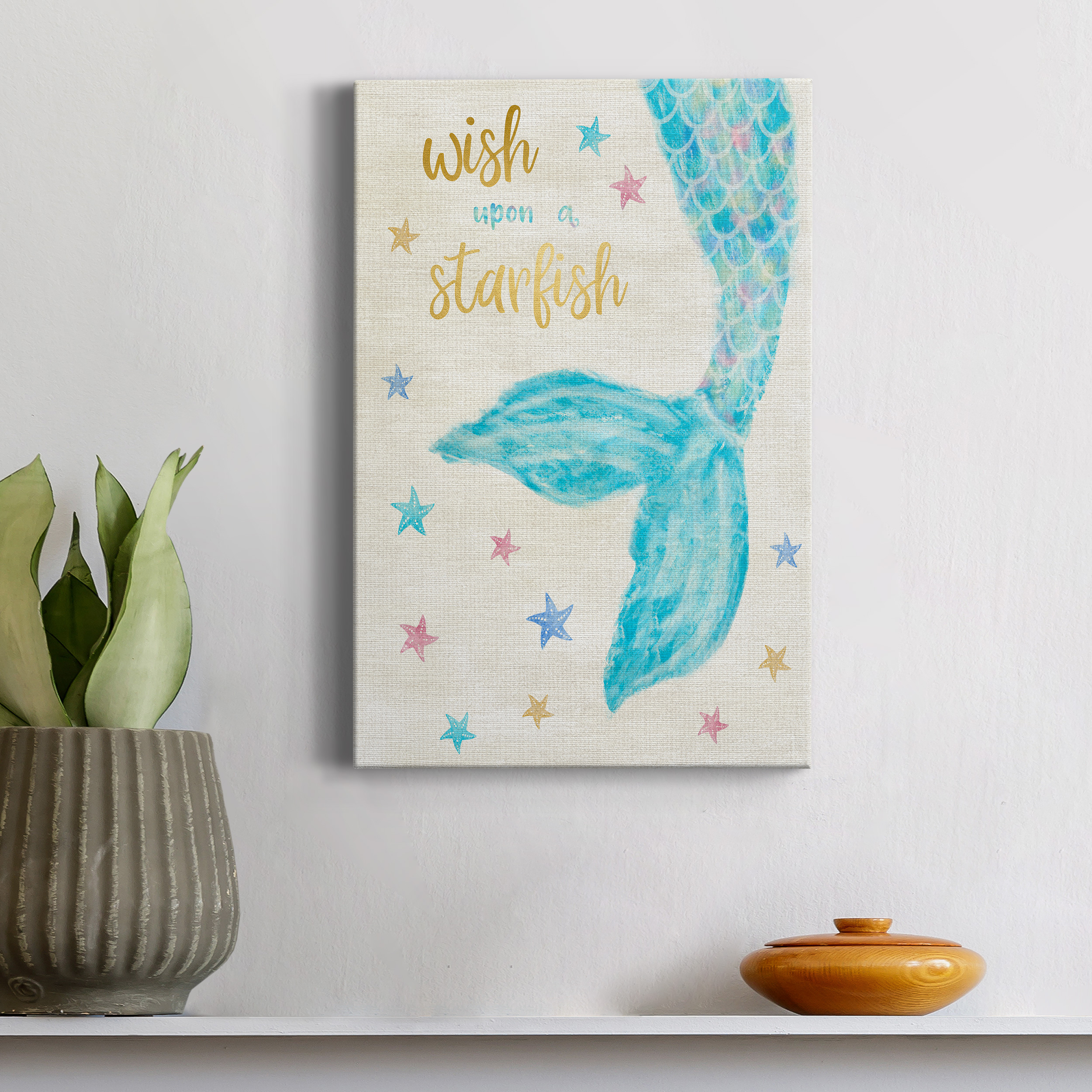 Mermaid Wish Premium Gallery Wrapped Canvas - Ready to Hang - 24 x 36