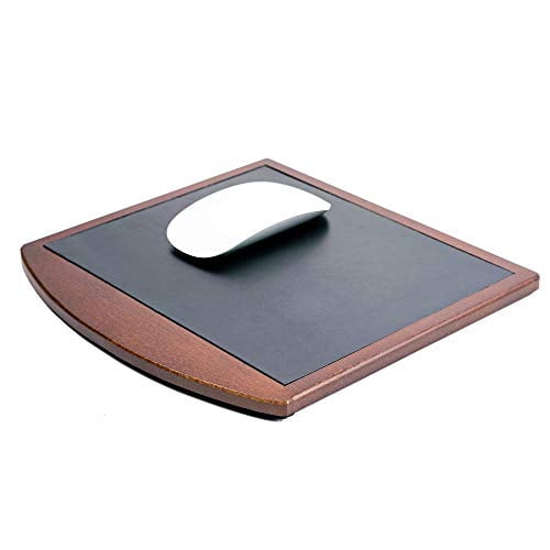 Dacasso Tapis de Souris en Cuir, Noyer