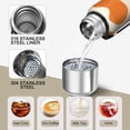 thumbnail image 3 of 20 Oz Orange Modern Art Geometric Coffee Tumbler Double Wall Insulated Stainless Steel Water Bottle | Metal Reusable Thermoses Flask with Cup Cap | Leak & Sweat Proof with Anti-Dust Lid, 3 of 7