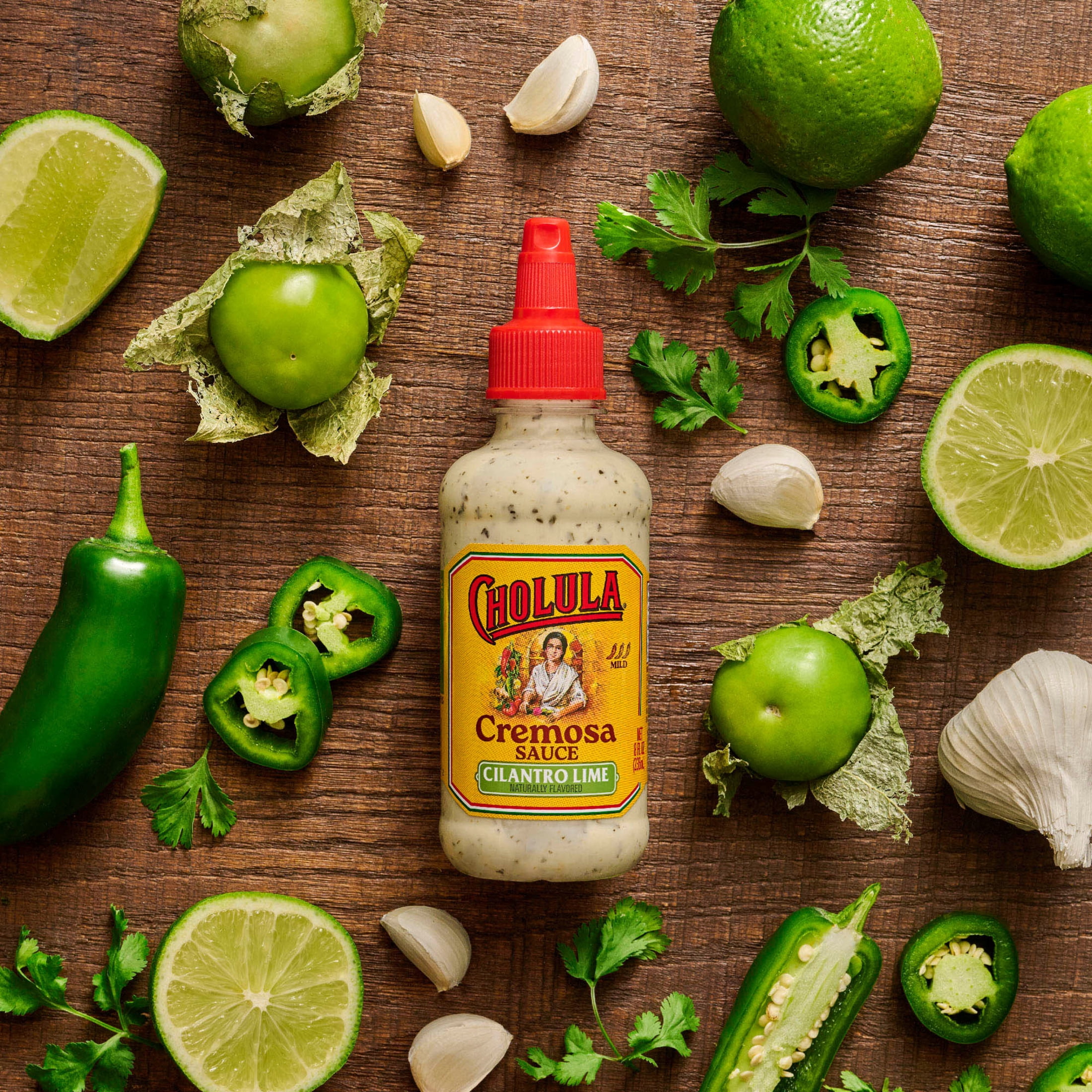 Cholula Cilantro Lime Cremosa Sauce, 8.0 fl oz Bottle