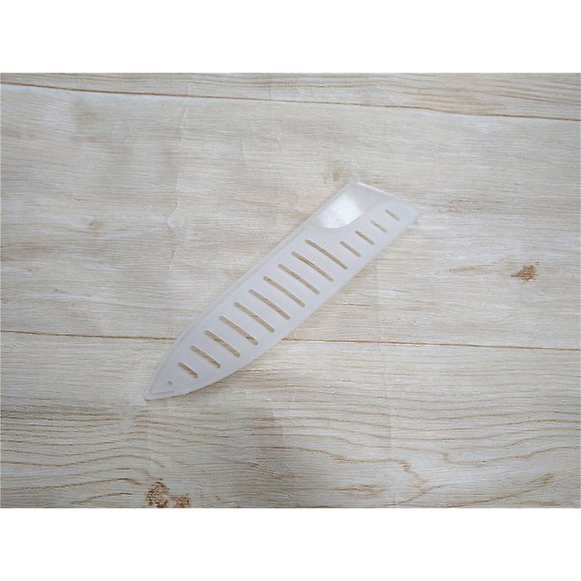Juego de 3 fundas protectoras transparentes de plástico para cuchillos de chef de cerámica de 8 pulgadas